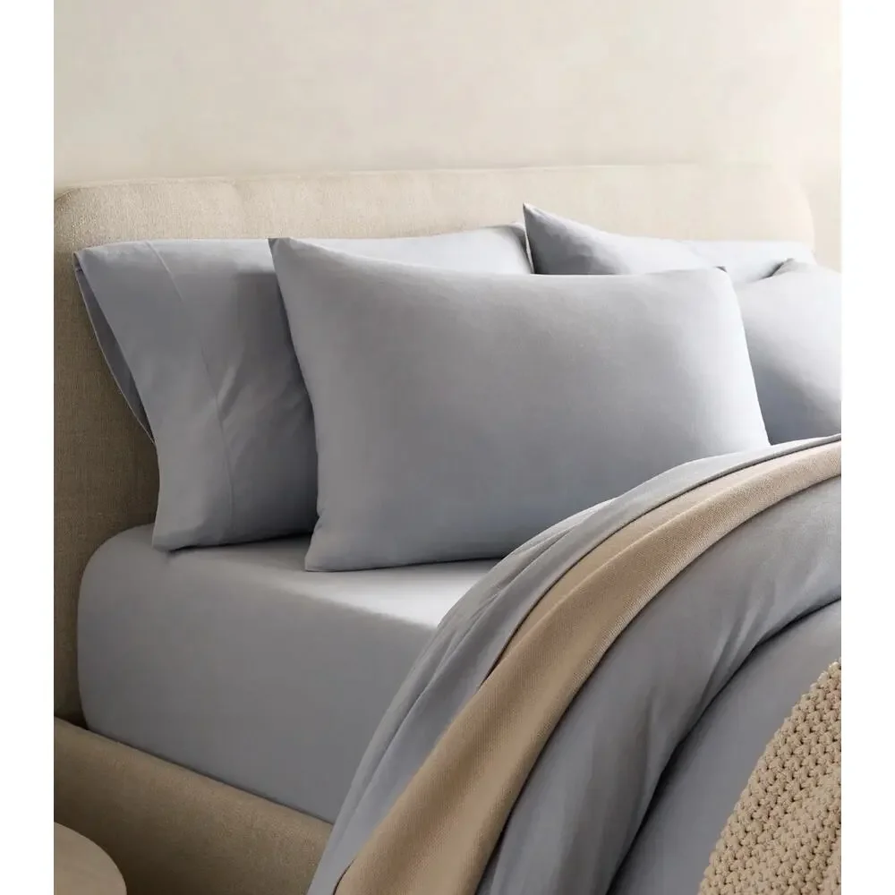 NEW Quince Organic Jersey Duvet Cover Cover FULL/QUEEN Light Blue $94